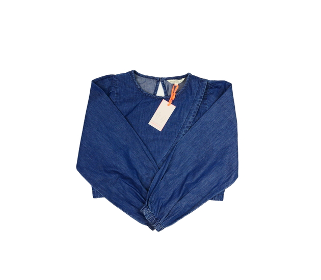 Nová tmavomodrá crop halenka 