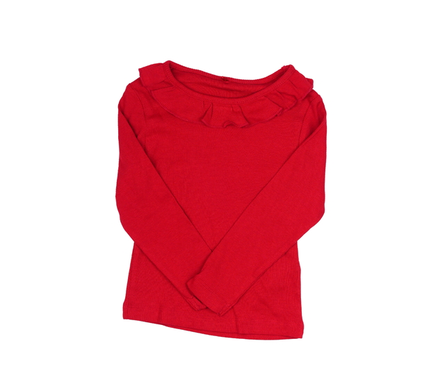 Červené žebrované triko George