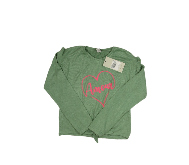 Nové zelené lehké triko s volánky Tu