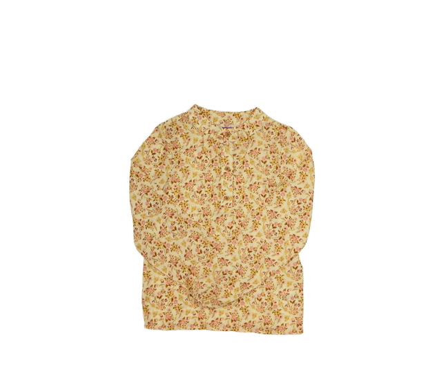 Žlutá halenka s květinami 