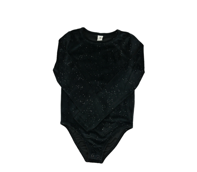 Černé semišové body se třpytkami Tu