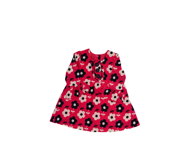 Červená květinová halenka s volánky 