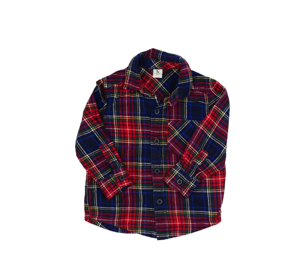 Červeno-modrá pruhovaná košile Tu