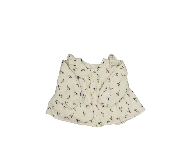 Světlá halenka s volánky a květinami Primark