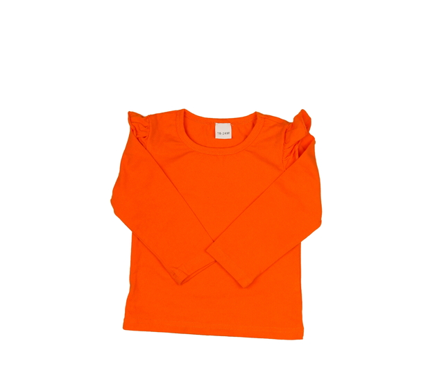 Oranžové triko s volánky 