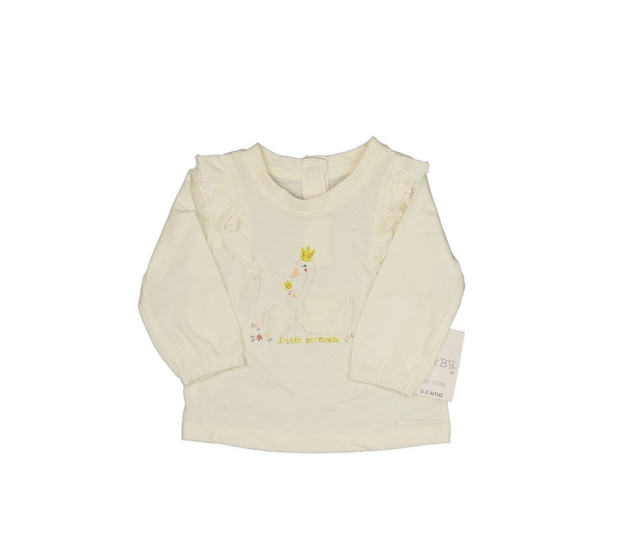 Nové smetanové triko s volánky 