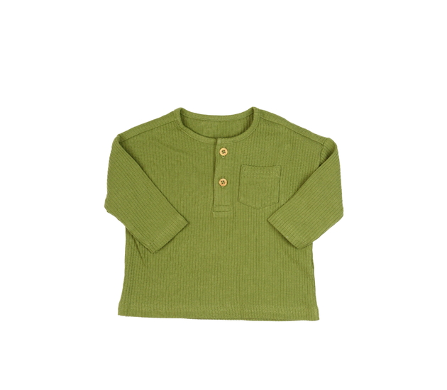 Tmavě zelené triko s kapsičkou Tu