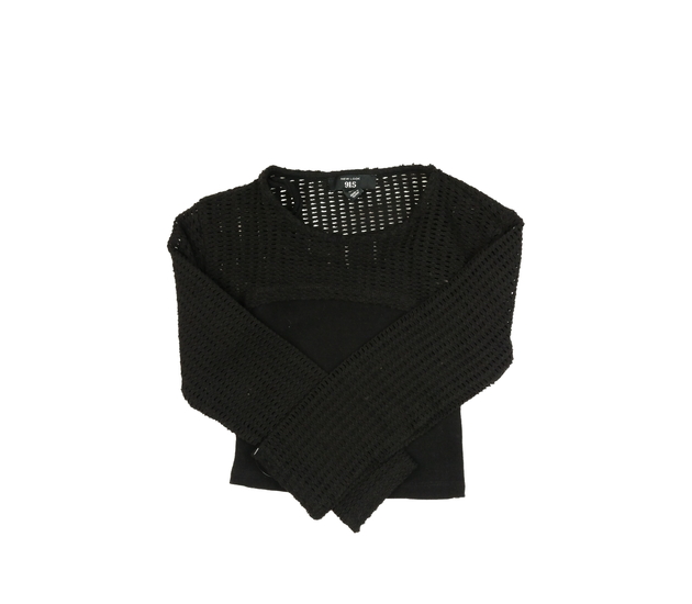 Černý crop top se svetrovým bolerkem New Look