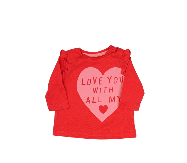 Červené triko s volánky F&F