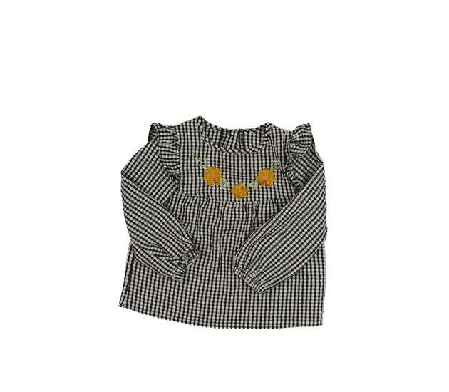 Černo-bílá kostkovaná halenka 