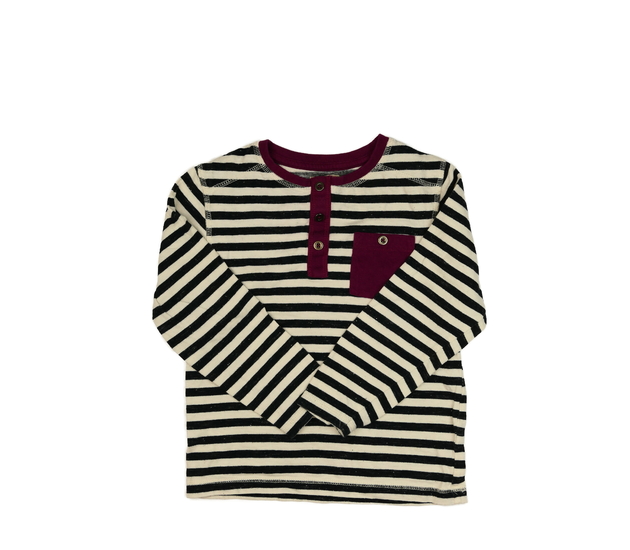 Pruhované triko s kapsičkou Tu