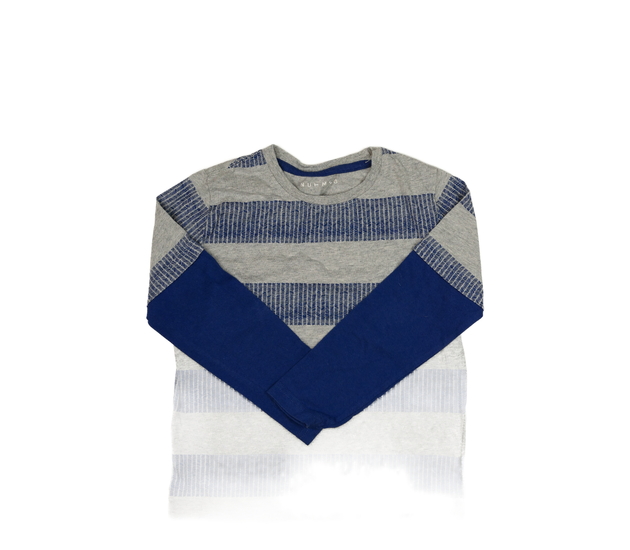 Šedé triko s modrými pruhy Nutmeg