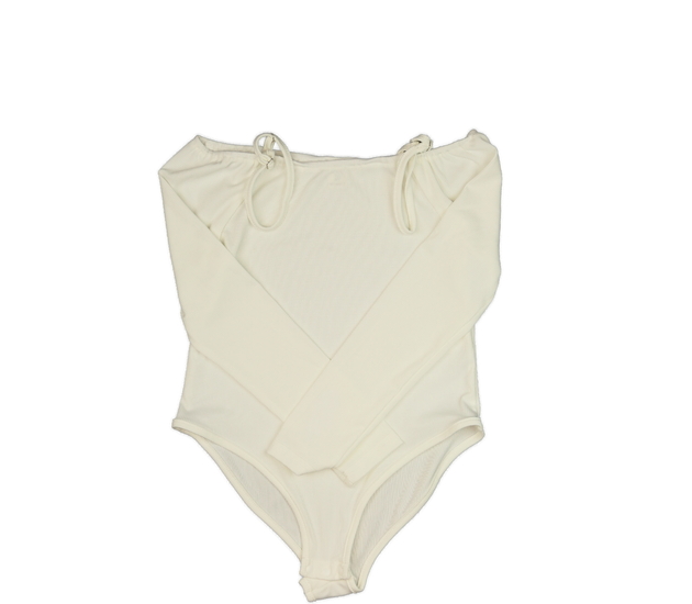 Smetanové body s ramínky a dlouhým rukávem 