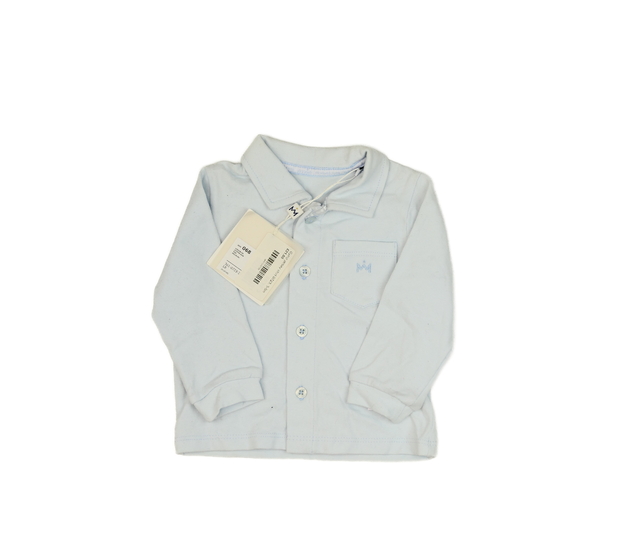 Nové modré propínací triko s límečkem 