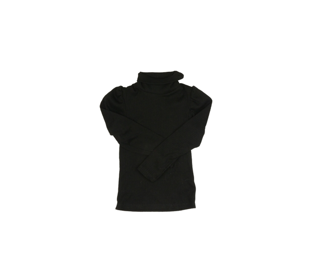 Černý žebrovaný rolák s nabíranými rukávy F&F