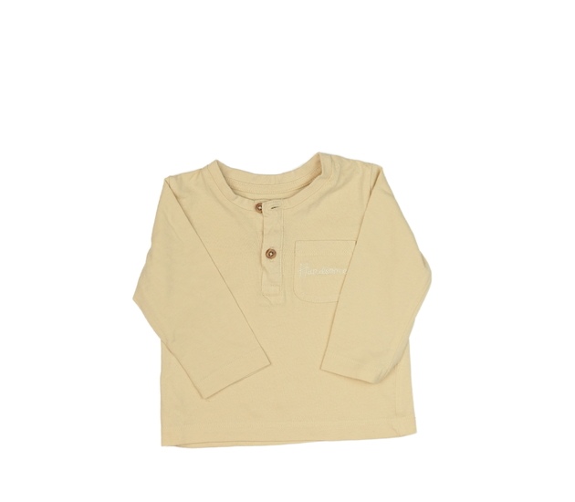 Světle hnědé triko s kapsou 