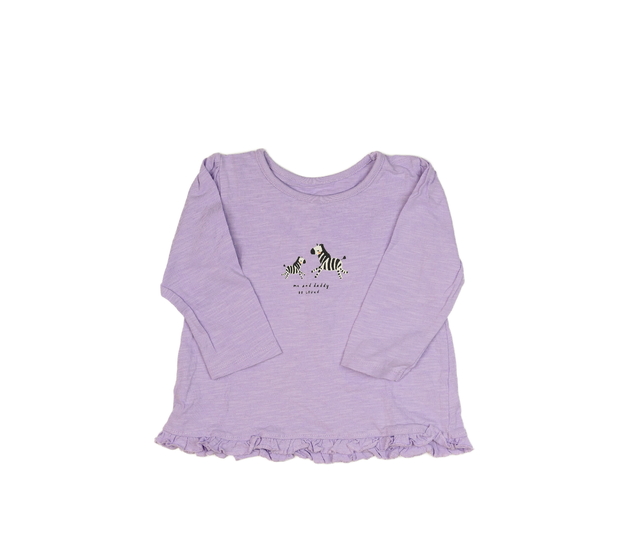 Fialové melírované triko se zebrou George