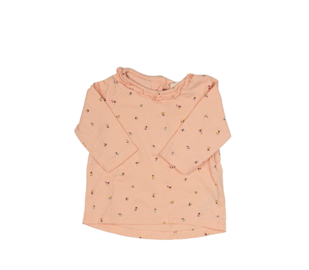 Růžové triko s květinami Next