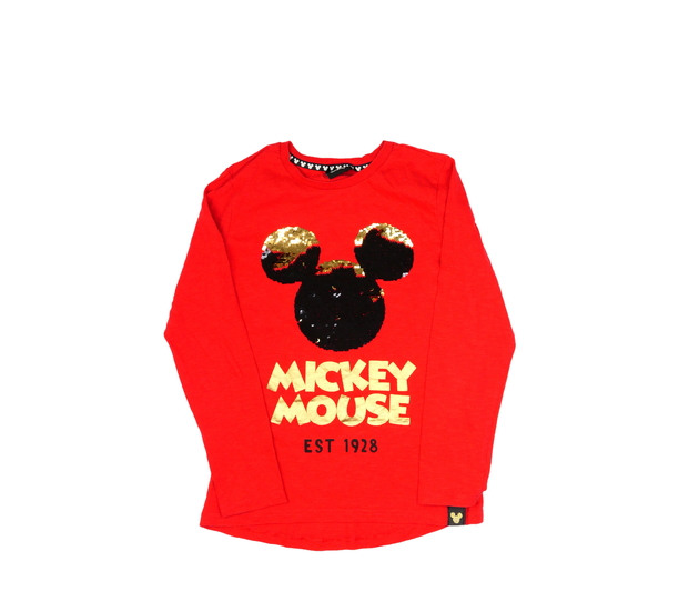 Červené melírované triko Mickey Disney 