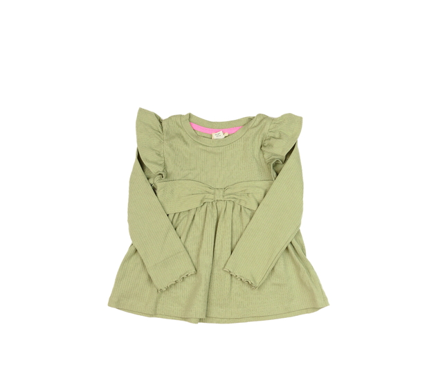 Zelené triko s mašlí a volánky River Island