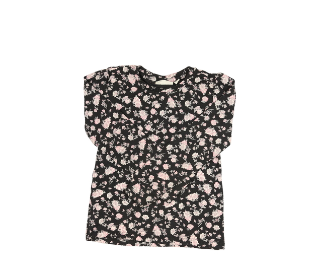 Tmavé květinové kratší triko 