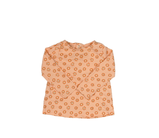 Oranžové květinové triko Tu