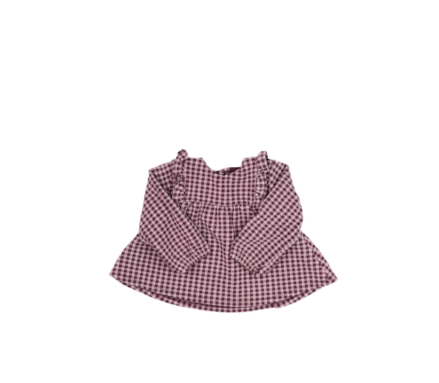 Teplá fialová kostkovaná halenka George