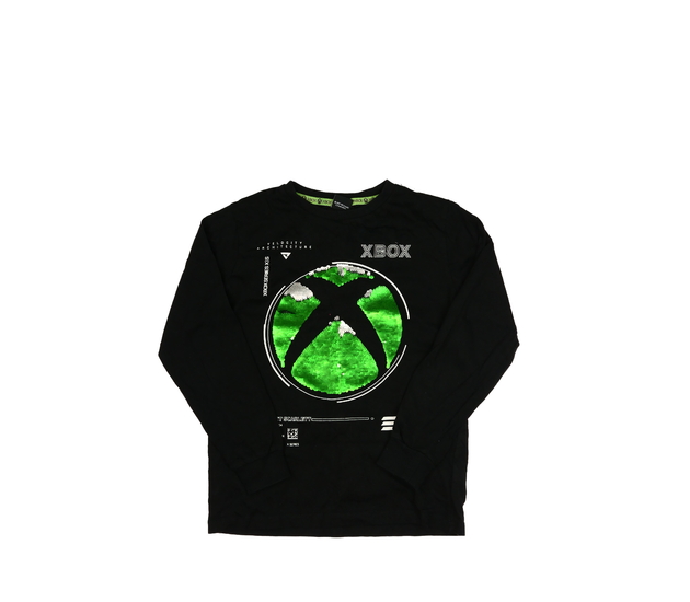 Černé triko s flitry Xbox Next