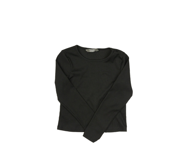 Černé žebrované crop triko Primark