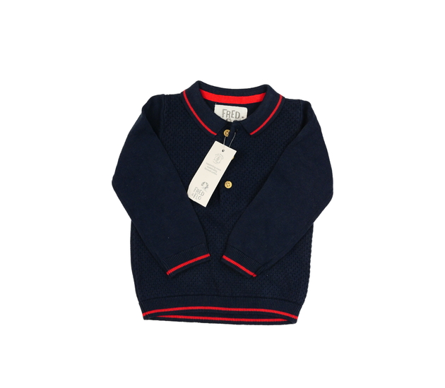 Nové tmavě modré teplejší triko s límečkem F&F