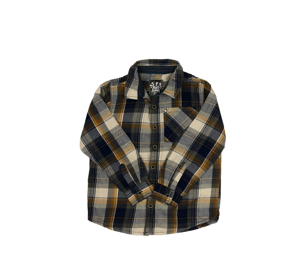 Kostkovaná košile s dinosaurem F&F