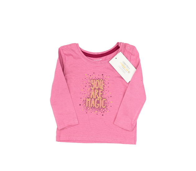 Nové růžové triko s lesklým nápisem Primark