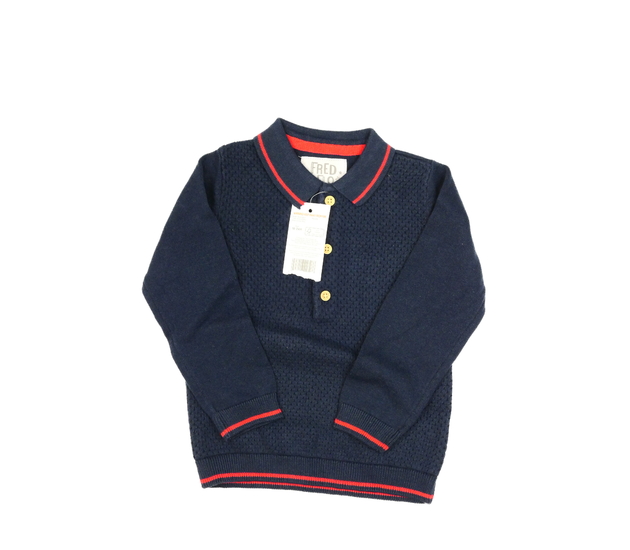 Nové tmavě modré teplé triko s límečkem F&F