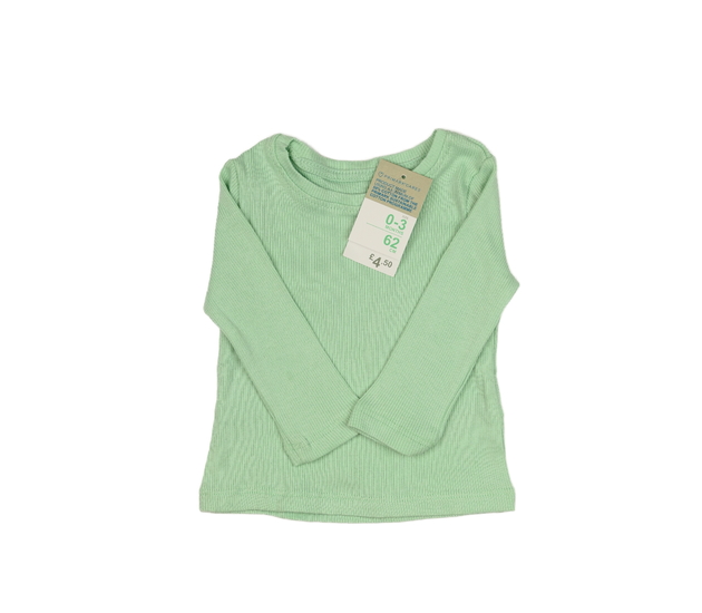 Nové zelené žebrované triko Primark