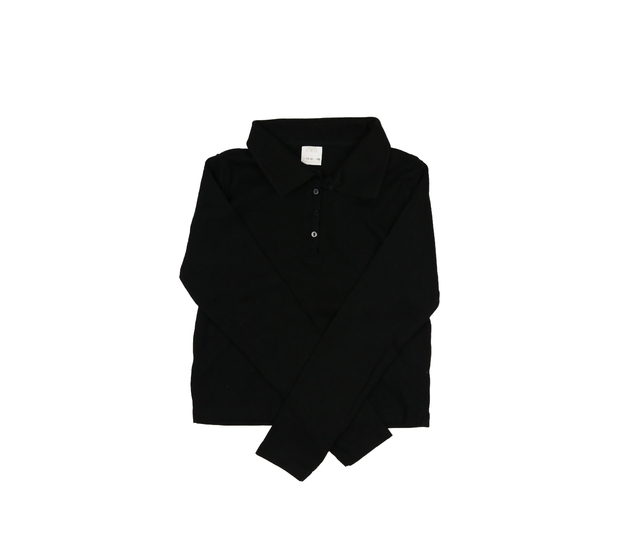 Černý crop top s límečkem Zara