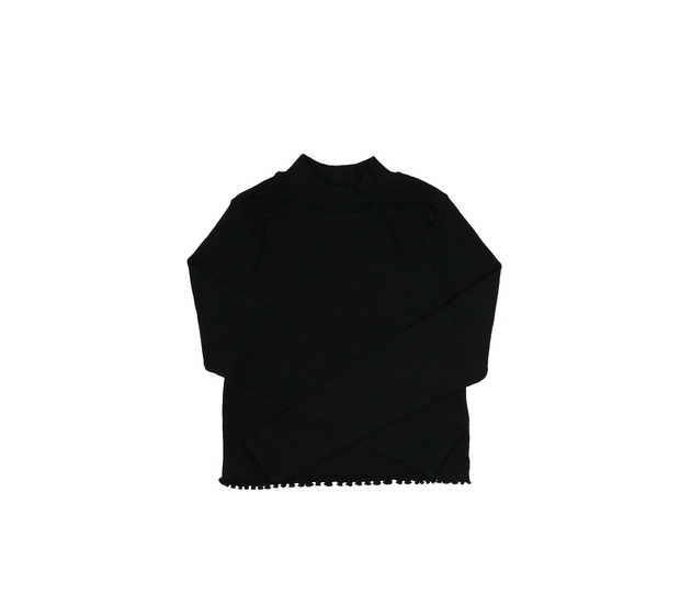 Černý žebrovaný crop top M&S