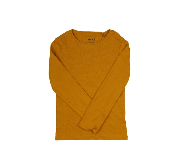 Hnědé žebrované triko Next