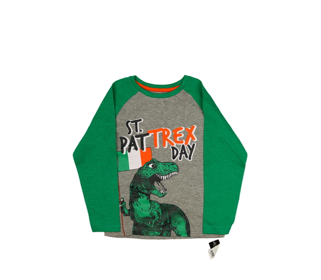 Nové šedo-zelené triko s dinosaurem