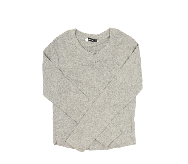 Šedý melírovaný crop top George