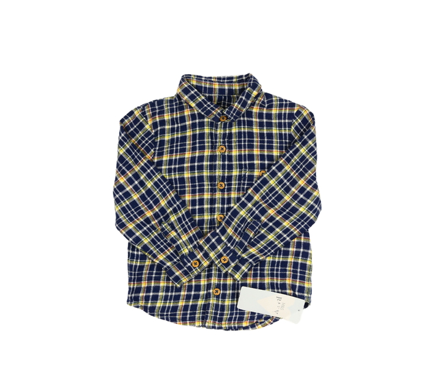 Nová modro-žlutá kostkovaná košile M&S