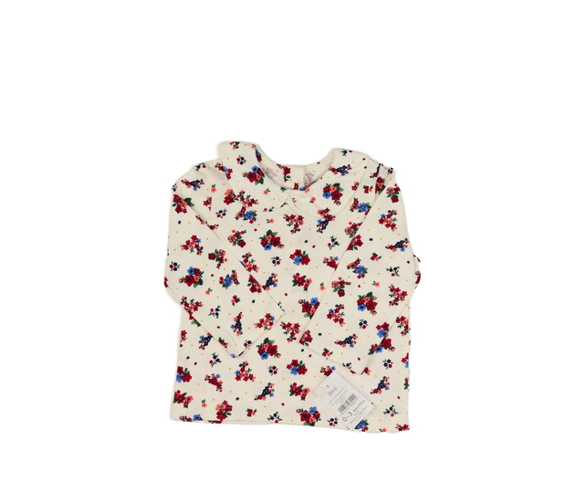 Nové světlé květinové triko s límečkem Nutmeg