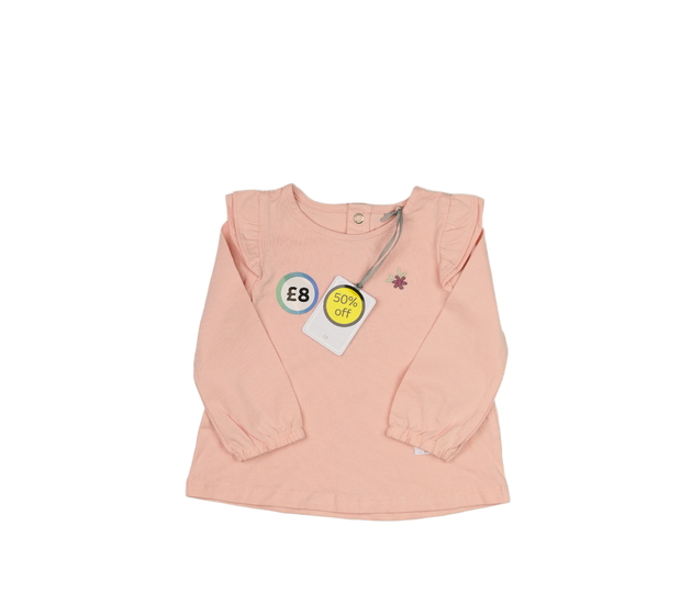 Nové růžové triko s volánky Tu