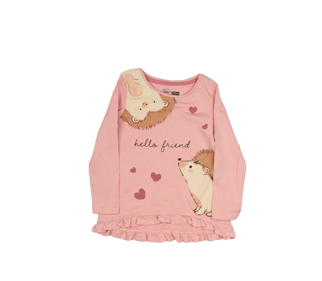 Růžové triko se ježečky