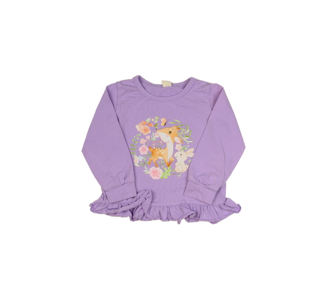 Fialové triko se zvířátky 