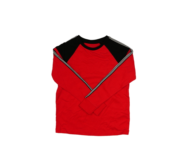 Červené triko s černými rukávy Next