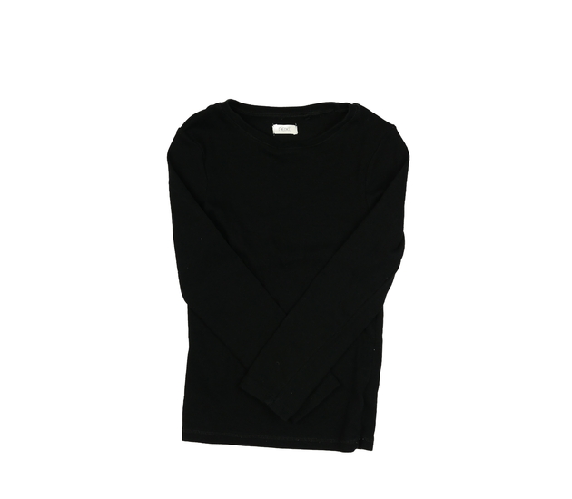 Černé žebrované triko Next