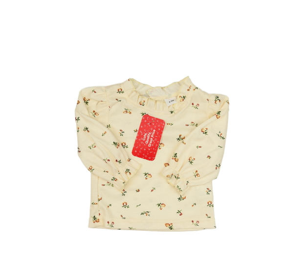 Nové krémové květinové triko 