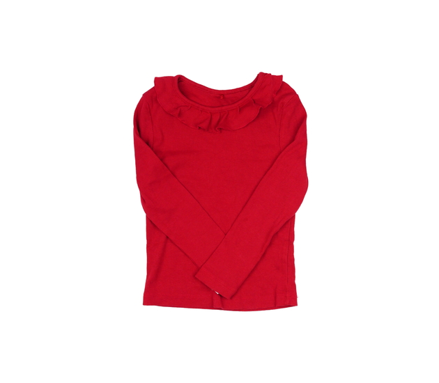 Červené žebrované triko George