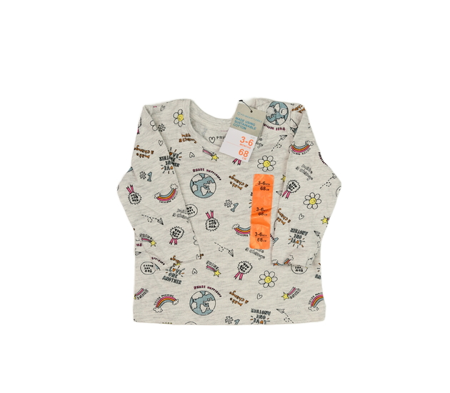 Nové šedé triko s obrázky Primark 