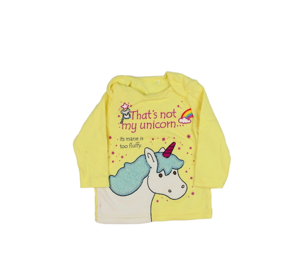 Žluté triko s jednorožcem Mothercare